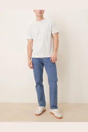 Abercrombie & Fitch Vaqueros de pernera recta y estilo vintage con lavado medio de -Azul