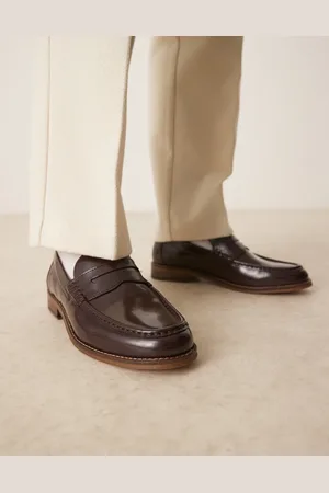 ASOS Mocasines de cuero de -Rojo