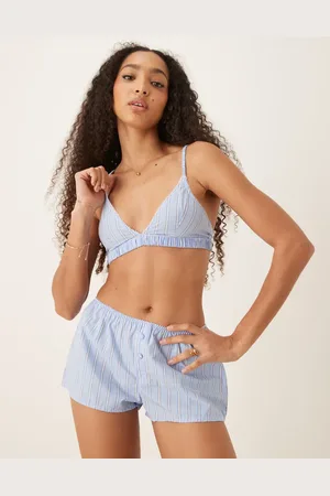ASOS Sujetador triangular azul a rayas Sidney de