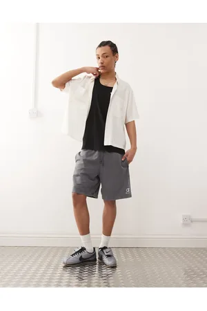 Champion Pantalones cortos grises con acabado lavado de