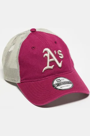 New Era Gorra de camionero lavado con logo de los Oakland Athletics 9Twenty de