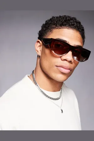 ASOS Gafas de sol degradado de estilo aviador con lentes marrones de