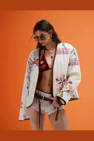 ASOS Chaqueta guateada con y lazada delantera de -Multicolor