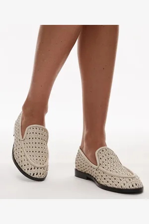 Topshop Mocasines con diseño entretejido de cuero Connor de