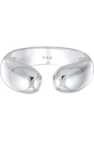Elli Anillo abierto de plata de ley 925 para mujer Urban Style de