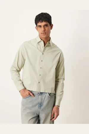 ASOS Camisa de corte cuadrado extragrande de popelina de