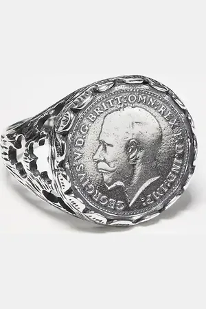 ASOS Anillo tipo sello soberano de plata de ley de