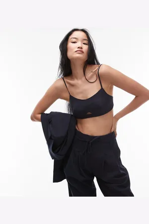 ASOS Bralette de sastre azul marino con raya diplomática de -Multicolor
