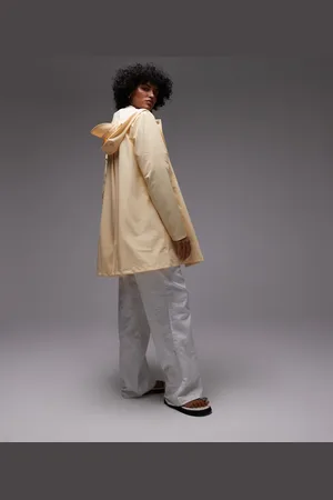 Rains Chaqueta color melocotón claro impermeable acampanada de -Naranja