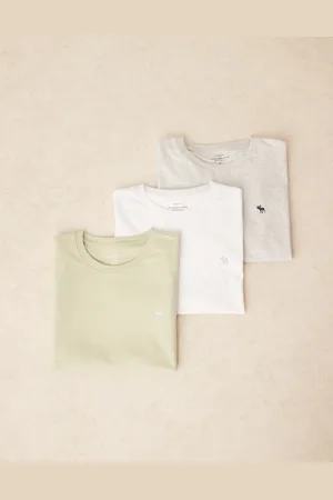 Abercrombie & Fitch Pack de 3 camisetas de varios colores de manga corta con logo de icono de