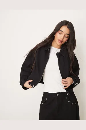 ASOS Chaqueta vaquera aclarado con cintura regulable de