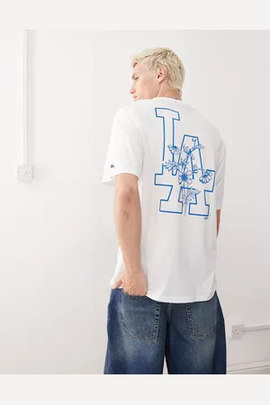 New Era Camiseta blanca holgada con detalle gráfico floral de los LA Dodgers de