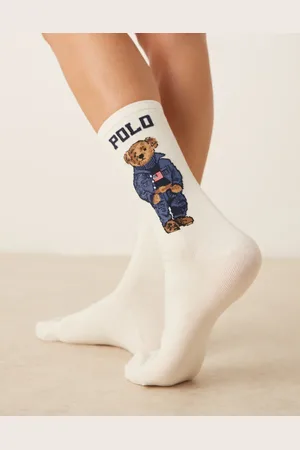 Ralph Lauren Calcetines color crema con detalle de oso de -Blanco