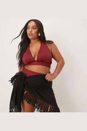 ASOS Pareo playero con flecos de ASOS DESIGN Curve