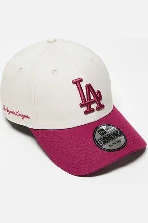 New Era Gorra multicolor de los LA Dodgers con logo de texto y visera en contraste 9Forty de