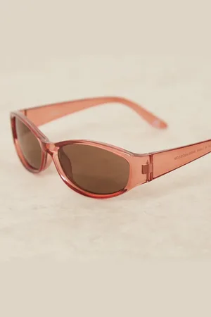 ASOS Gafas de sol tostado cristalino de estilo deportivo con lentes marrones para festivales de
