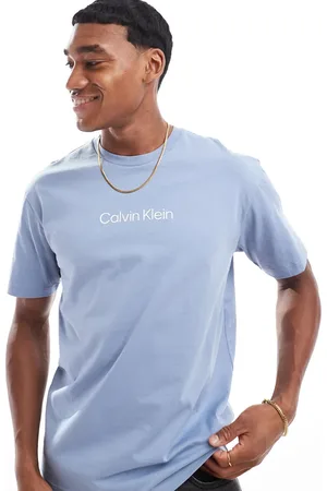 Calvin Klein Camiseta azul claro con logo Hero de