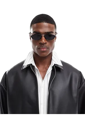ASOS Gafas de sol negras ovaladas con lentes negras de