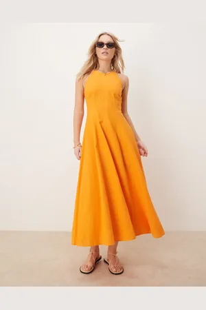 ASOS Vestido midi con costuras de