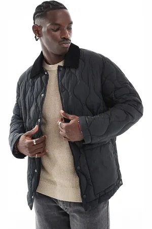 JACK & JONES Chaqueta negra guateada de