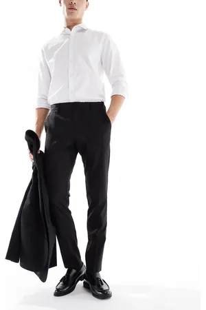 ASOS Pantalones de vestir negros de corte pitillo de