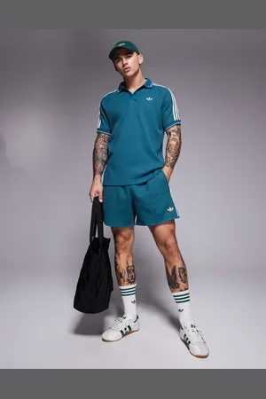 adidas Pantalones cortos de punto gofrado de