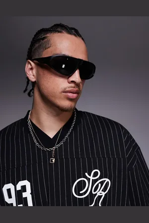 ASOS Gafas de sol mate de estilo deportivo con lentes ahumadas para festivales de