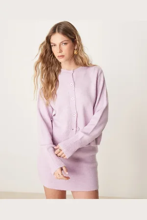 ASOS Cárdigan lila rosado de punto de (parte de un conjunto)