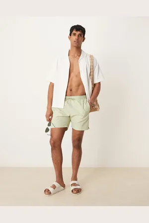 MANGO Shorts de baño verde tenue de sirsaca de