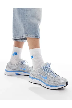 Nike Zapatillas de deporte azules y metalizado unisex P-6000 de