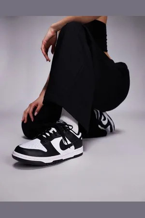 Nike Zapatillas de deporte blancas y negras unisex Dunk Low de