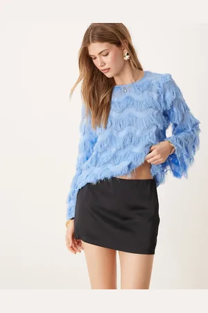 Abercrombie & Fitch Minifalda pantalón ultrabrillante de talle medio de