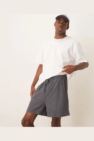 ASOS Pantalones cortos extragrandes de tejido de rizo texturizado de -Azul marino