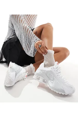 Nike Zapatillas de deporte blancas unisex Shox R4 de