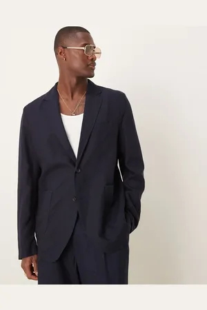 MANGO Americana de corte slim de mezcla de lino de (parte de un conjunto)