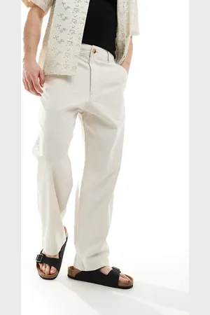 Hollister Pantalones holgados de tejido efecto lino de -Neutro
