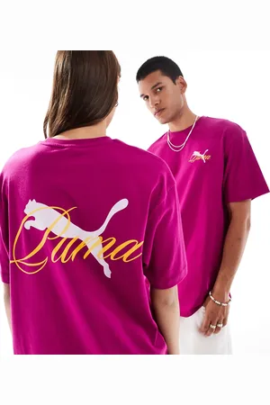 PUMA Camiseta morada y amarilla con estampado trasero Terrace de -Morado
