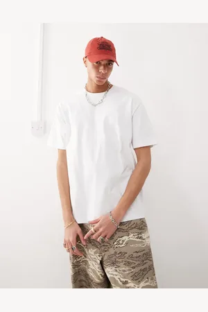 Reclaimed Camiseta blanca de corte cuadrado holgado de