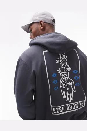 RVCA Sudadera garaje con capucha y estampado "Keep Growing" de