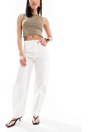ASOS Vaqueros blancos de pernera barrel de