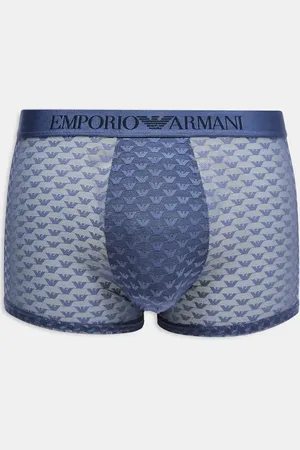 Emporio Armani Calzoncillos azules con logo de malla de Bodywear (parte de un conjunto)