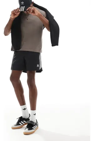 adidas Pantalones cortos negros con 3 rayas Sprinter de