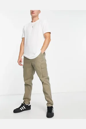 ASOS Pantalones cargo tapered en caqui de -Verde