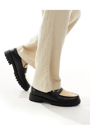 ASOS Mocasines negros con diseño entretejido beis de -Neutro