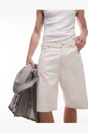 MANGO Pantalones cortos vaqueros color de corte alargado de -Neutro