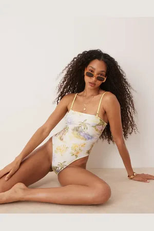 ASOS Bañador amarillo con y tirantes extraíbles Sunny de -Multicolor