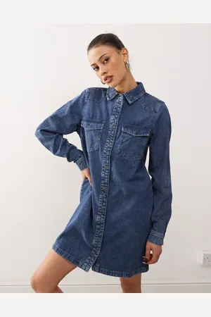 Noisy May Vestido vaquero de manga larga de