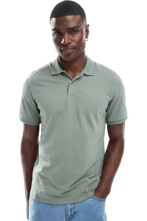 JACK & JONES Polo verde de piqué de