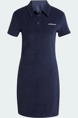 adidas Vestido azul marino sombrío de felpa de rizo de