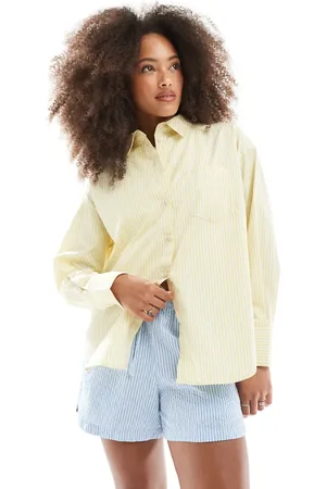 JJXX Camisa amarilla a rayas extragrande Jamie de -Amarillo